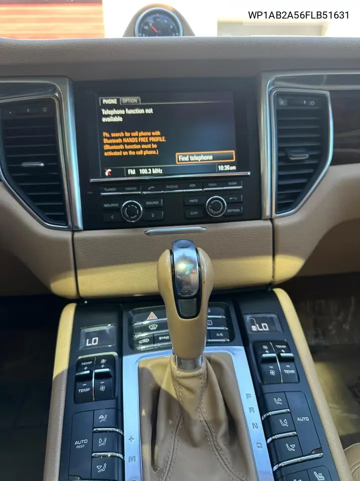 2015 Porsche Macan S VIN: WP1AB2A56FLB51631 Lot: 57847436