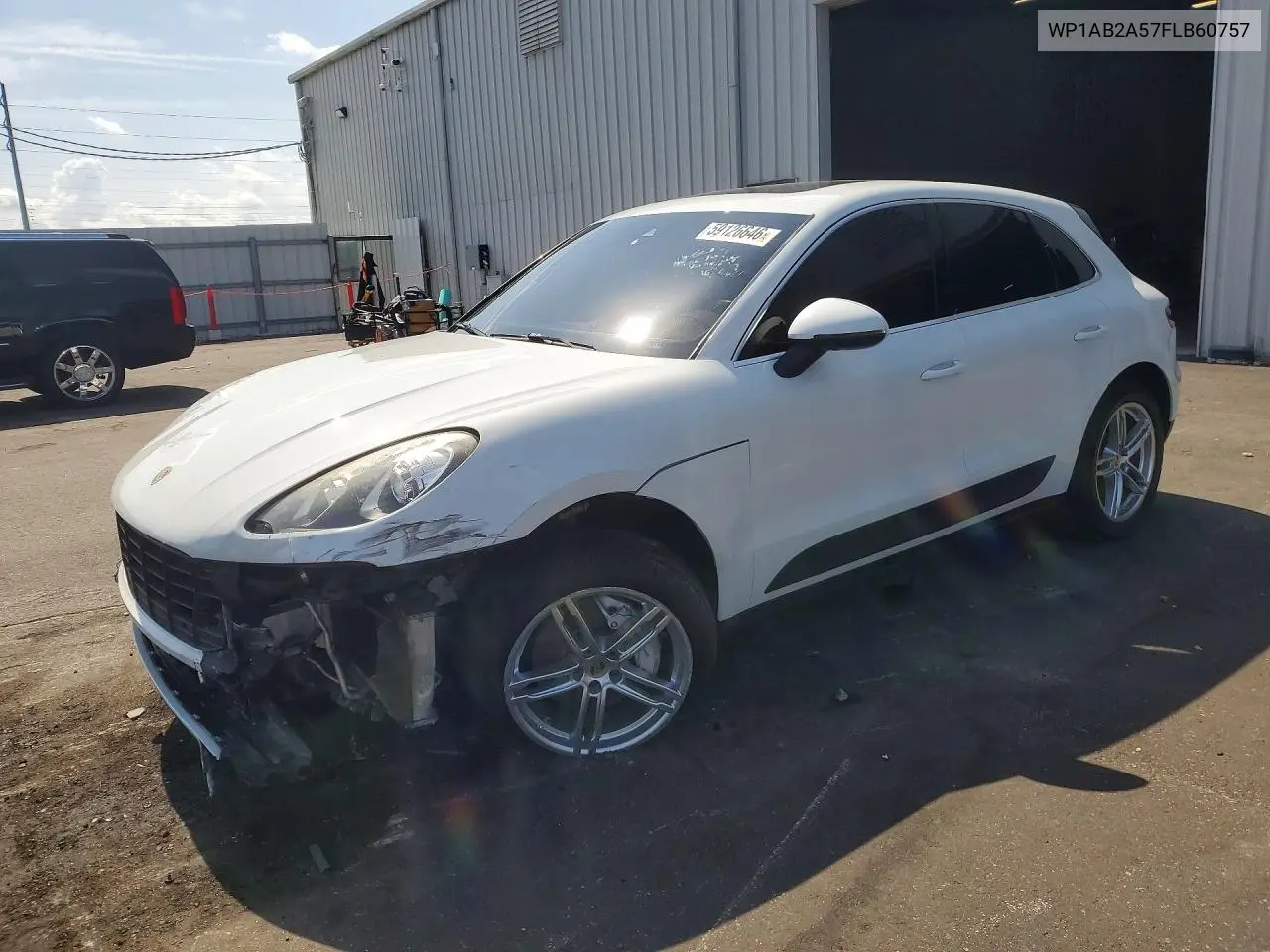 2015 Porsche Macan S VIN: WP1AB2A57FLB60757 Lot: 59126646