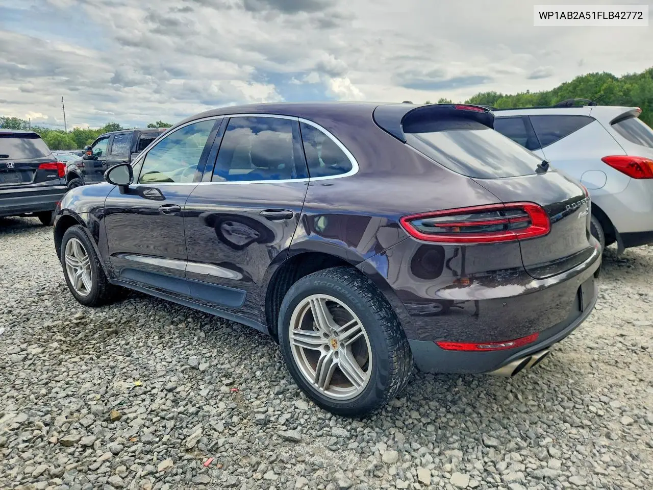 2015 Porsche Macan S VIN: WP1AB2A51FLB42772 Lot: 60797326