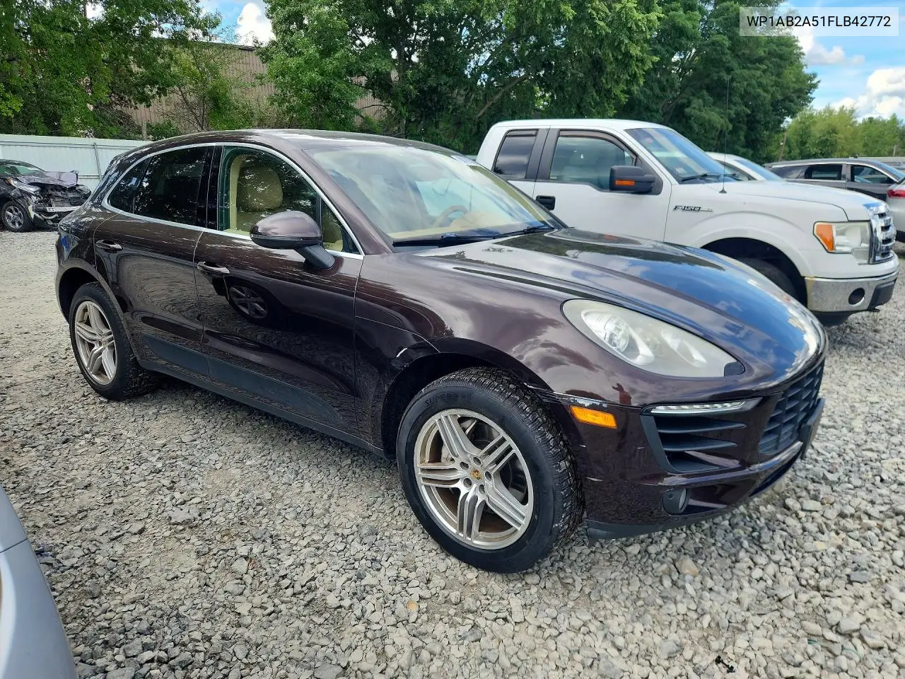 2015 Porsche Macan S VIN: WP1AB2A51FLB42772 Lot: 60797326