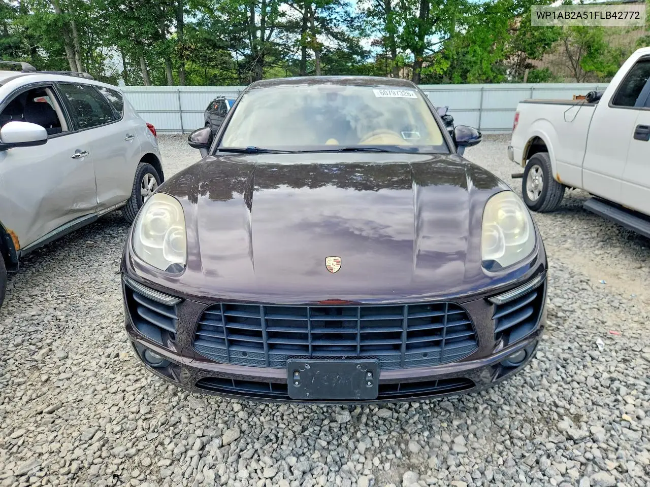 2015 Porsche Macan S VIN: WP1AB2A51FLB42772 Lot: 60797326