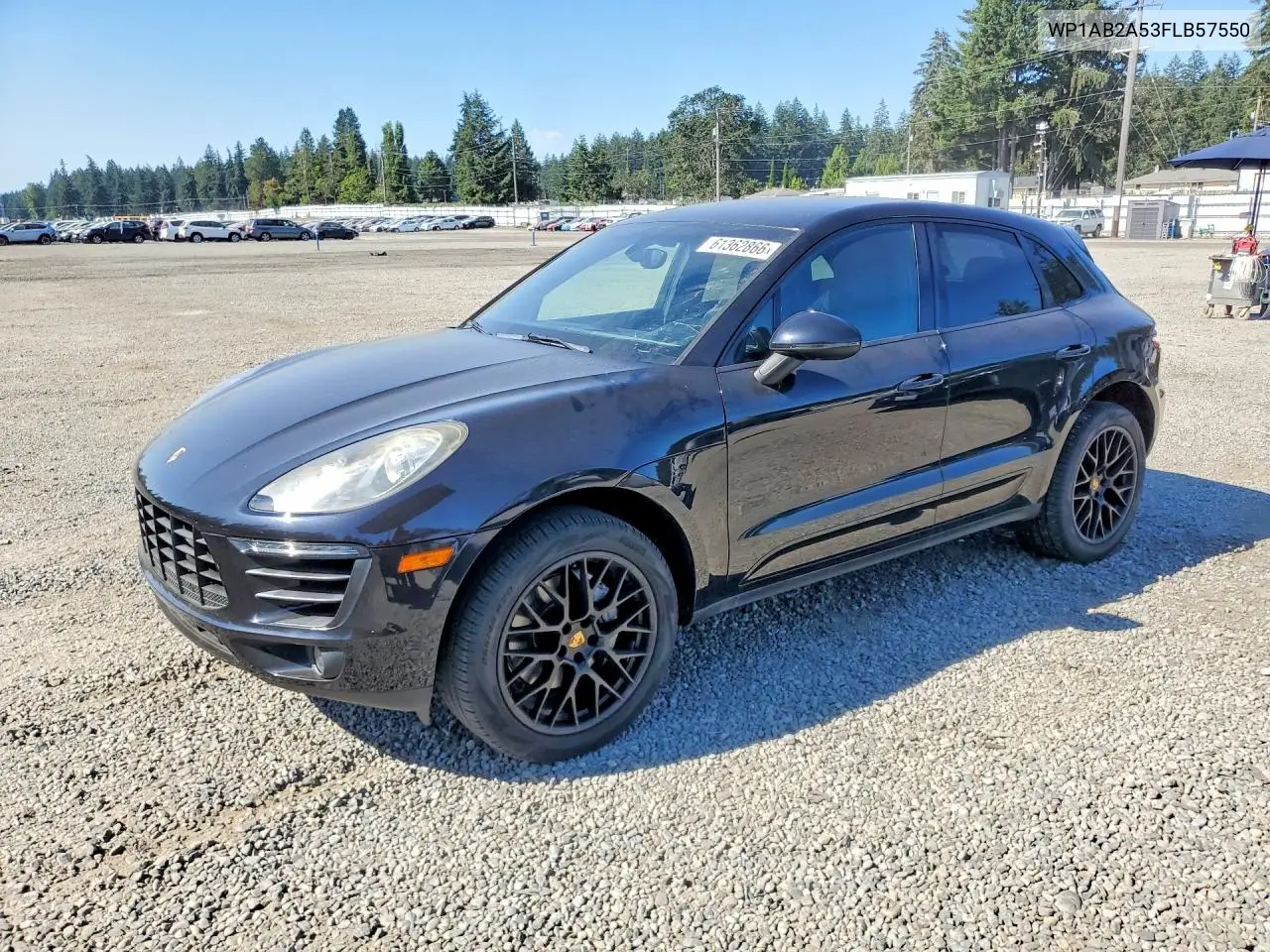 2015 Porsche Macan S VIN: WP1AB2A53FLB57550 Lot: 61362866