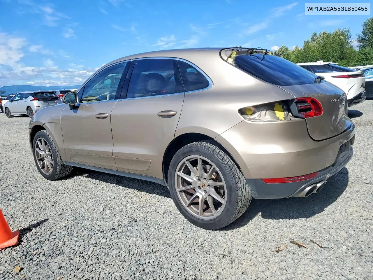 2016 Porsche Macan S VIN: WP1AB2A55GLB50455 Lot: 59957776