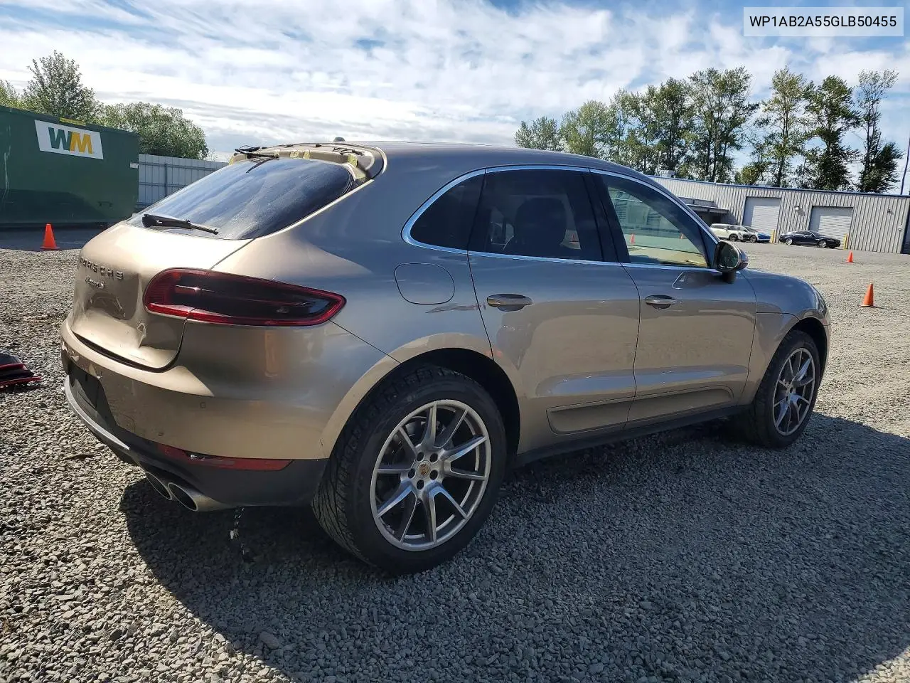2016 Porsche Macan S VIN: WP1AB2A55GLB50455 Lot: 59957776