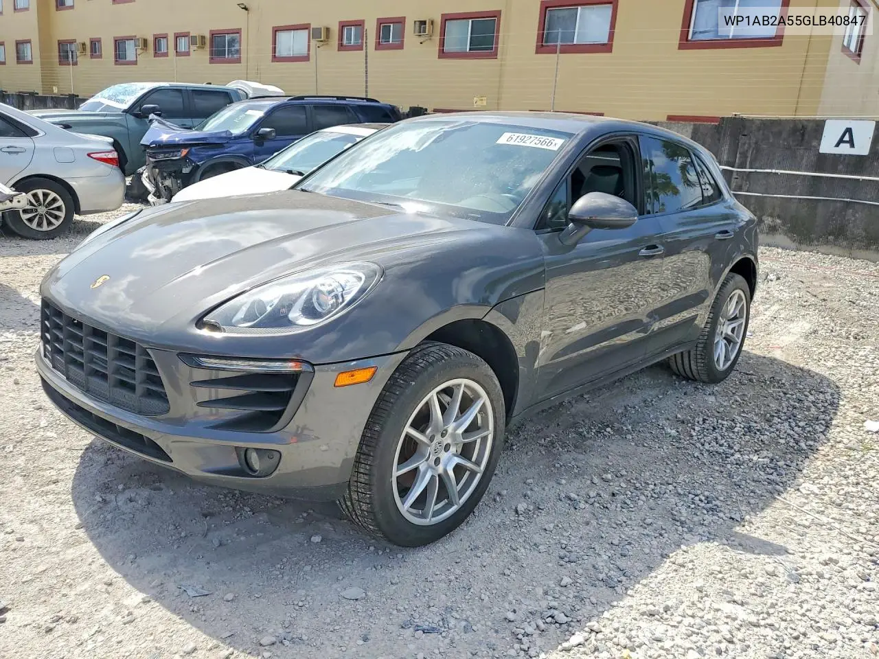 2016 Porsche Macan S VIN: WP1AB2A55GLB40847 Lot: 61927566