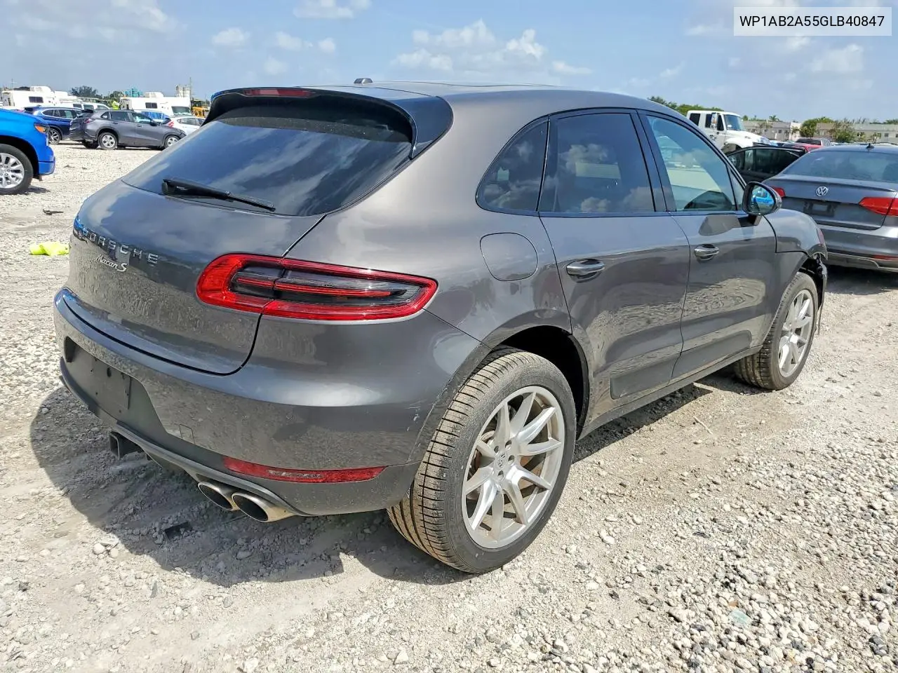 2016 Porsche Macan S VIN: WP1AB2A55GLB40847 Lot: 61927566