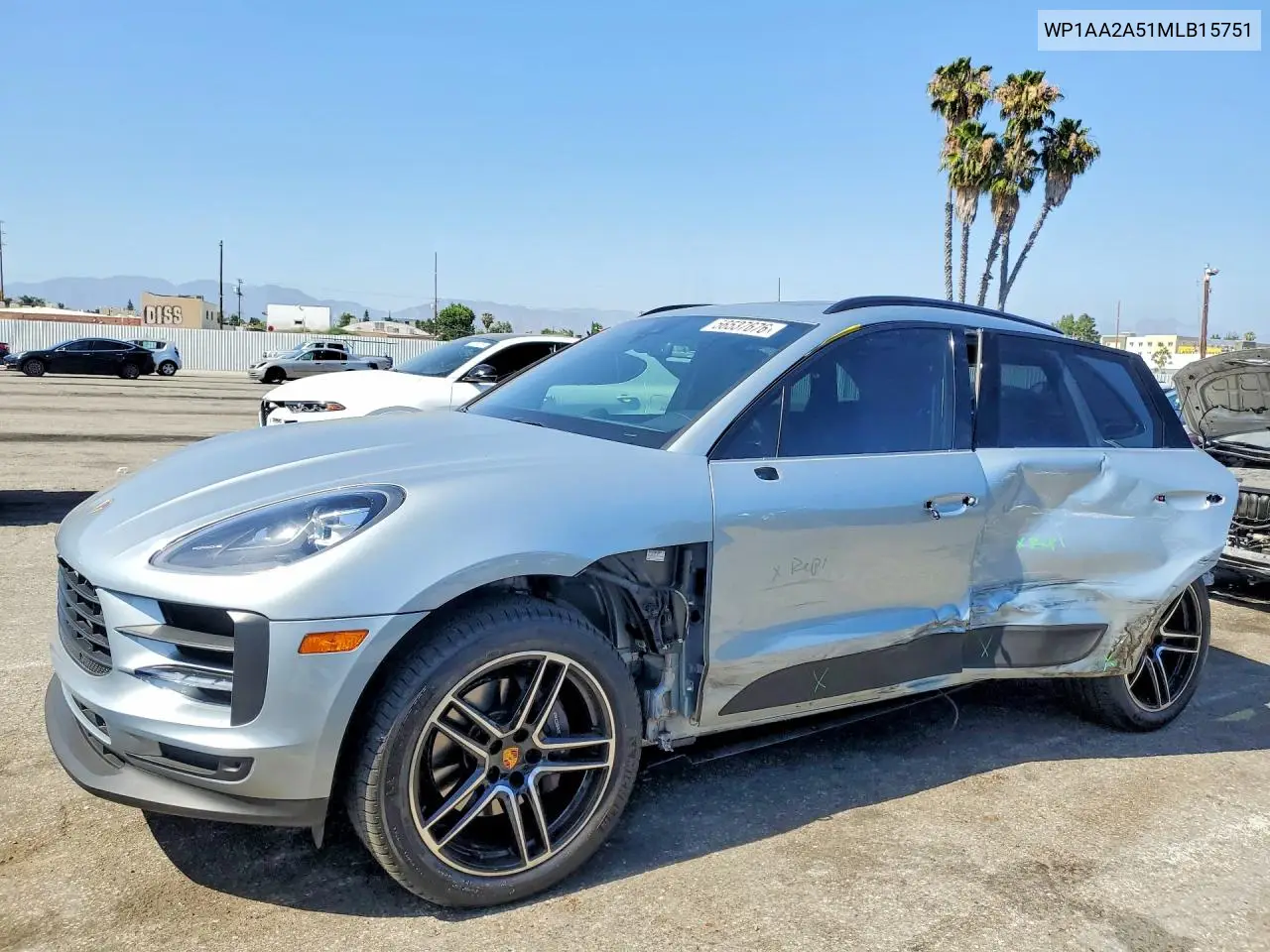 2021 Porsche Macan VIN: WP1AA2A51MLB15751 Lot: 56537676