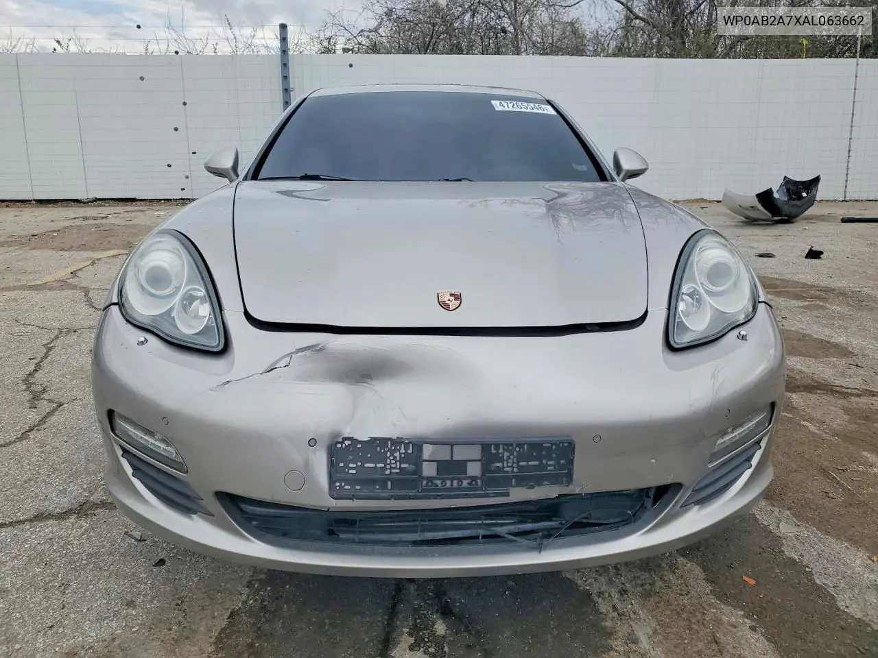2010 Porsche Panamera S VIN: WP0AB2A7XAL063662 Lot: 47265546