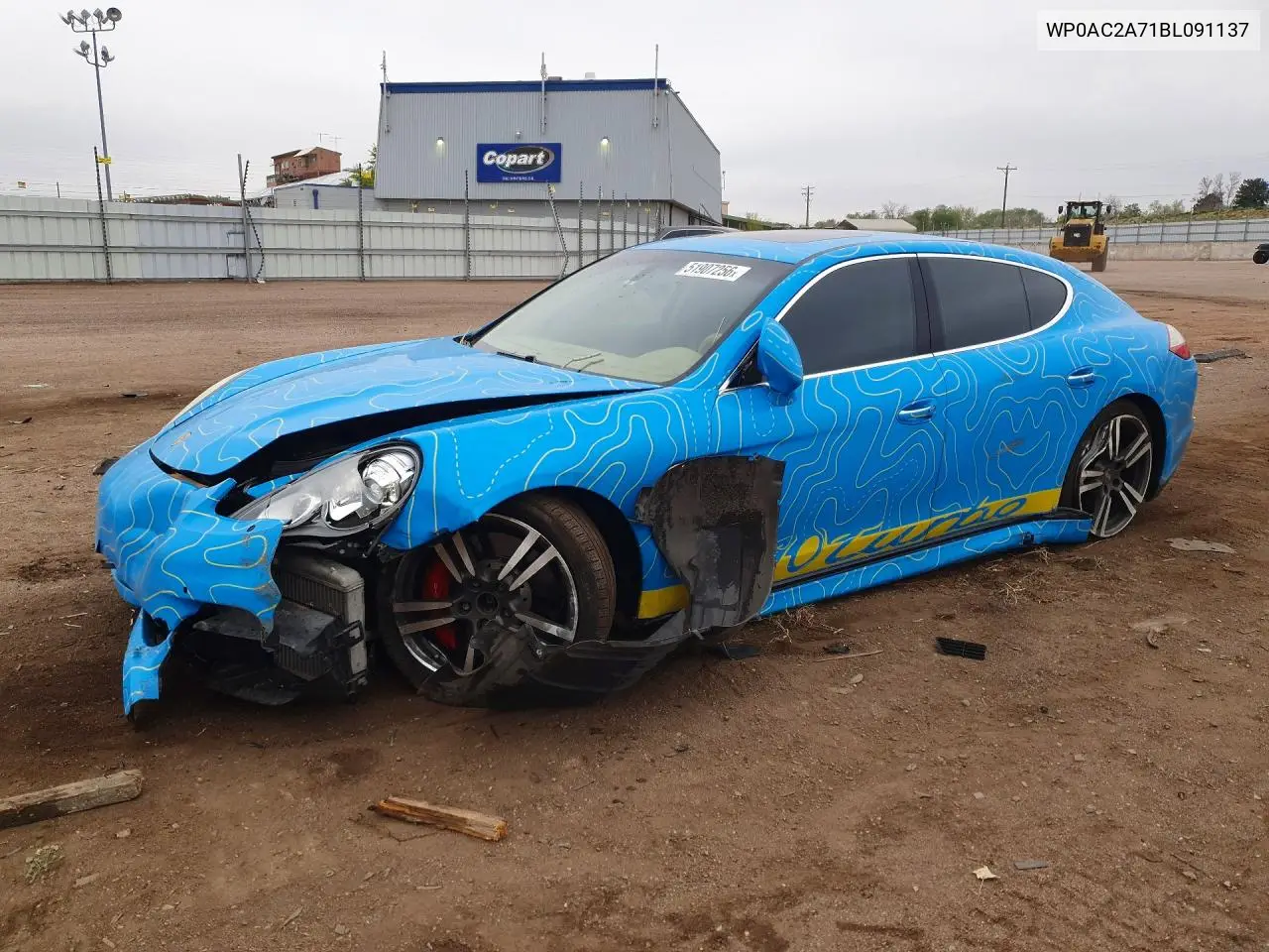 2011 Porsche Panamera Turbo VIN: WP0AC2A71BL091137 Lot: 51907256