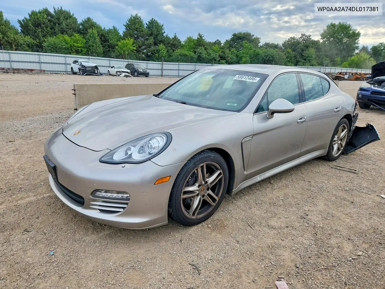 2013 Porsche Panamera 2/4 VIN: WP0AA2A74DL017381 Lot: 58612486