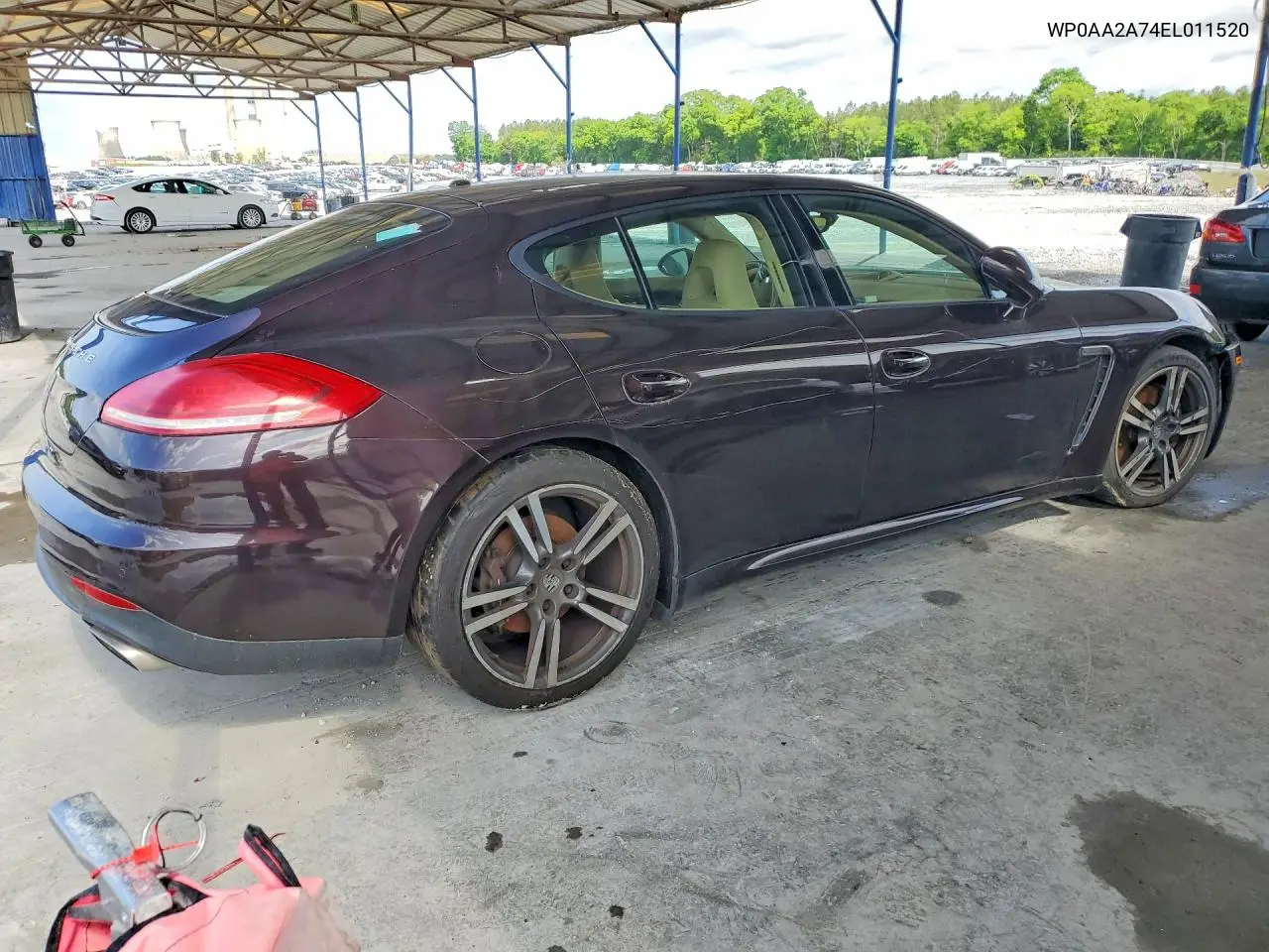 2014 Porsche Panamera 2 VIN: WP0AA2A74EL011520 Lot: 51706216