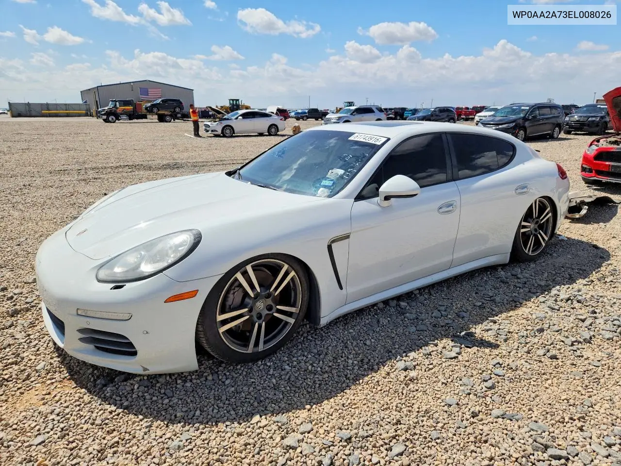 2014 Porsche Panamera 2 VIN: WP0AA2A73EL008026 Lot: 61743916