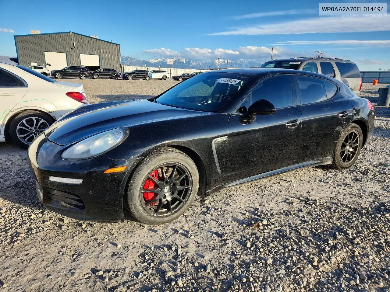 2014 Porsche Panamera 2 VIN: WP0AA2A70EL014494 Lot: 77466425