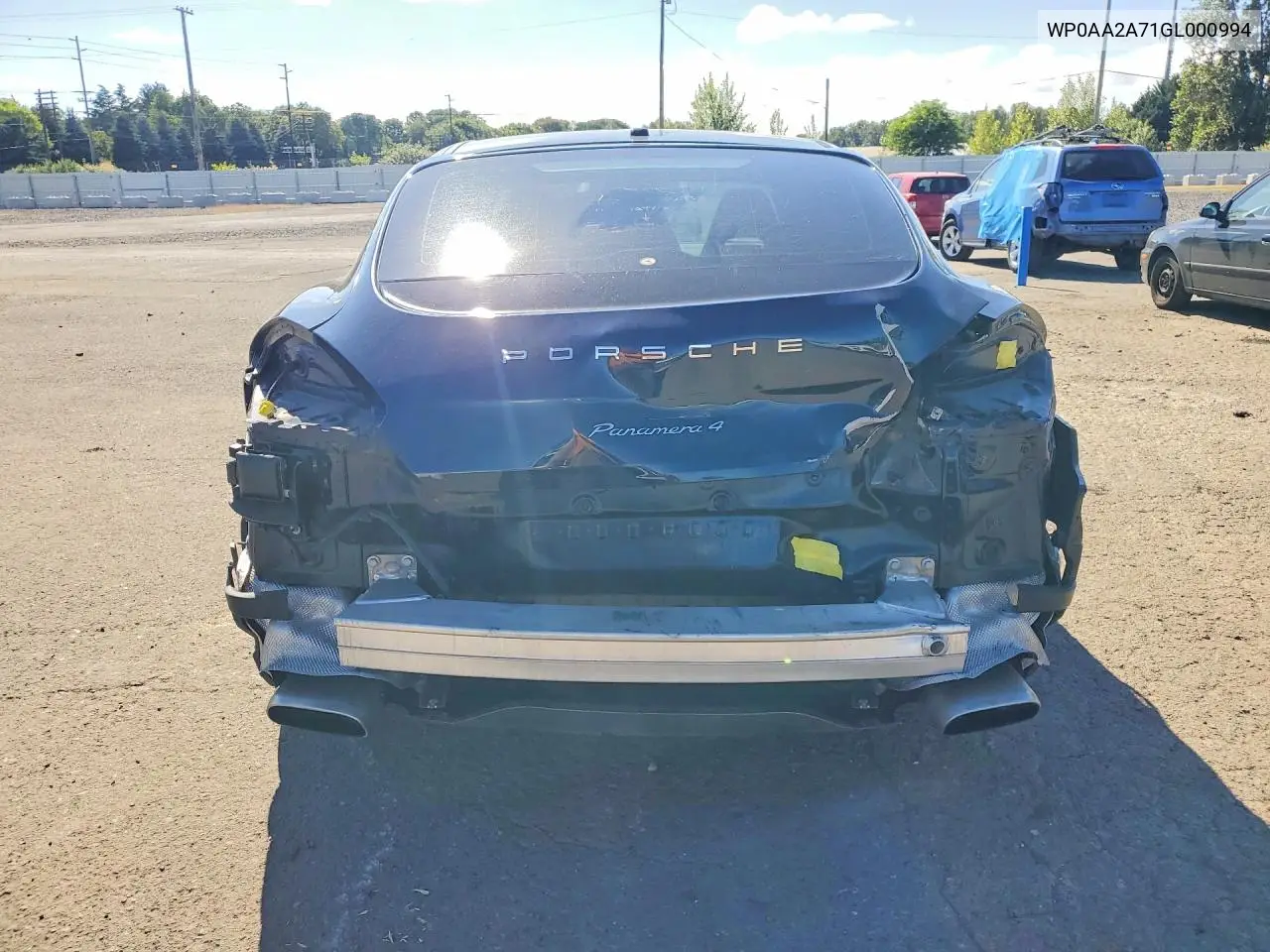 2016 Porsche Panamera 2 VIN: WP0AA2A71GL000994 Lot: 55467276