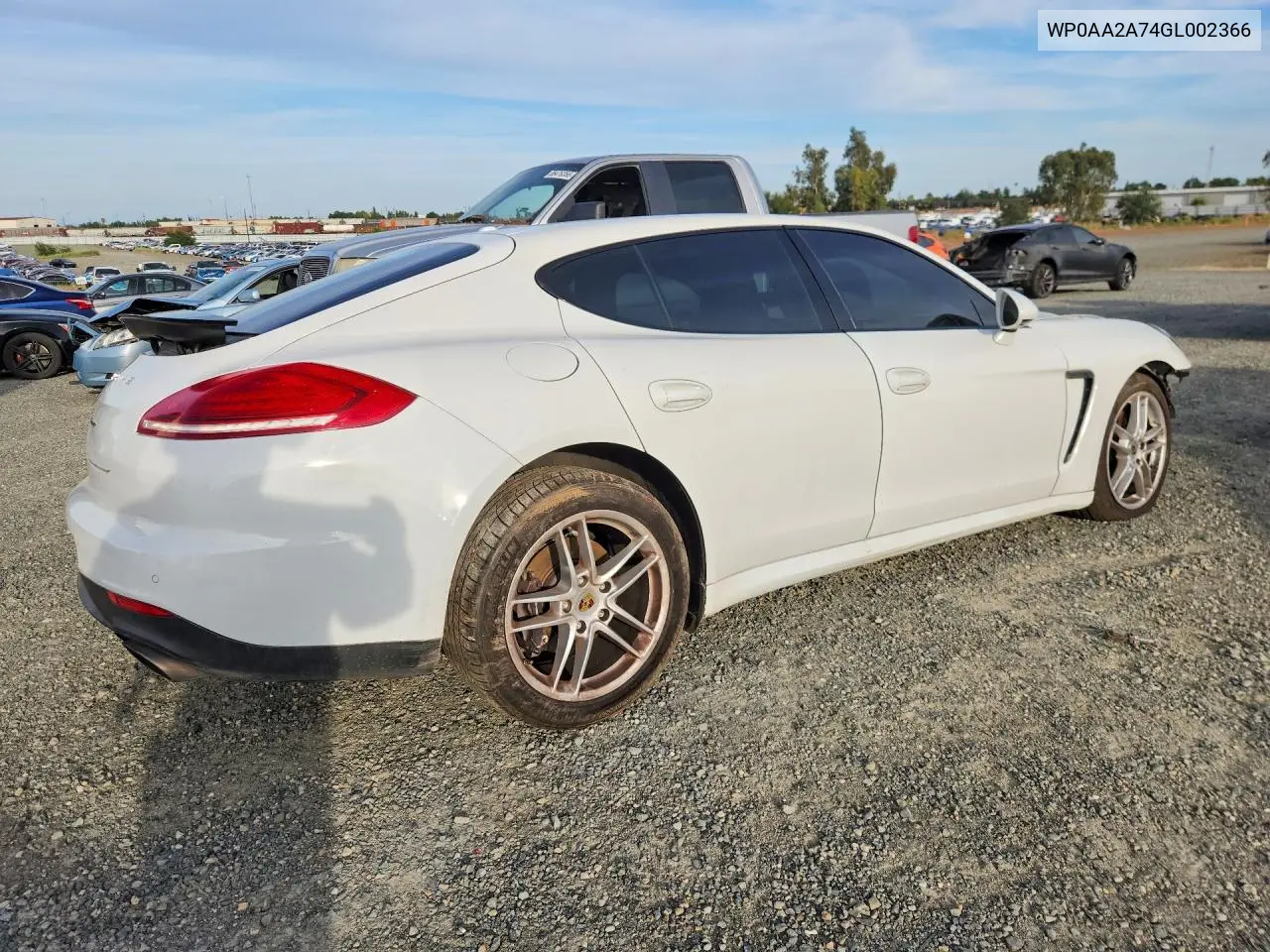 2016 Porsche Panamera 2 VIN: WP0AA2A74GL002366 Lot: 55476026