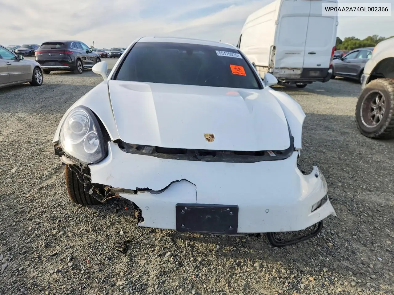 2016 Porsche Panamera 2 VIN: WP0AA2A74GL002366 Lot: 55476026