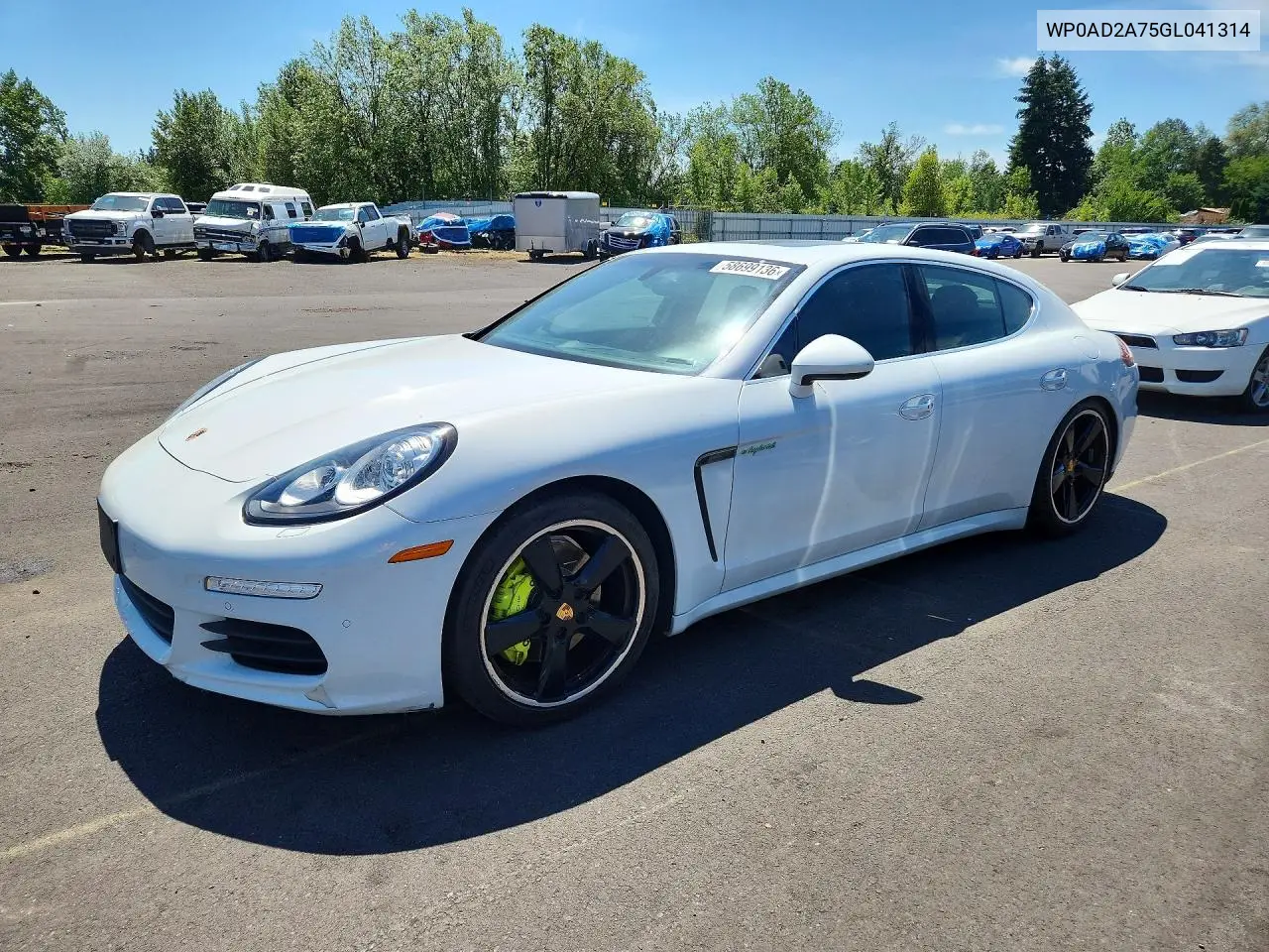 2016 Porsche Panamera Se Hybrid VIN: WP0AD2A75GL041314 Lot: 58699136