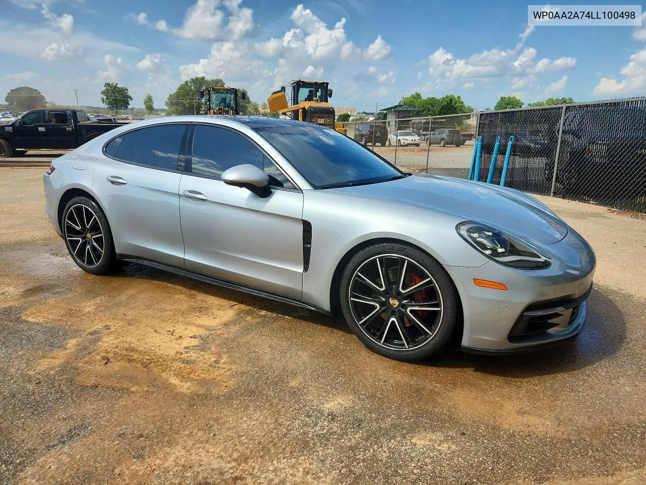 2020 Porsche Panamera Base VIN: WP0AA2A74LL100498 Lot: 60980556