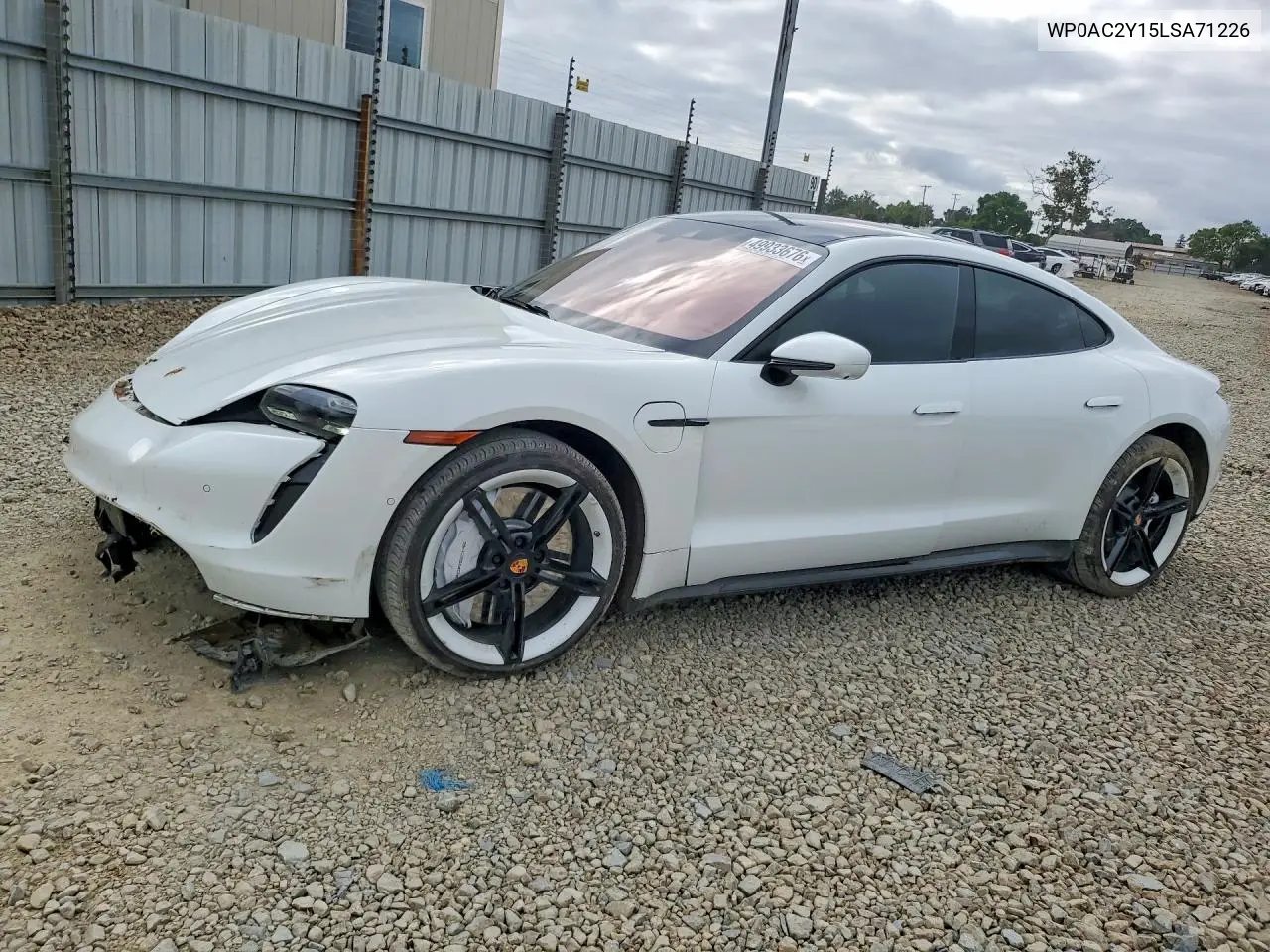 2020 Porsche Taycan Turbo VIN: WP0AC2Y15LSA71226 Lot: 49933676