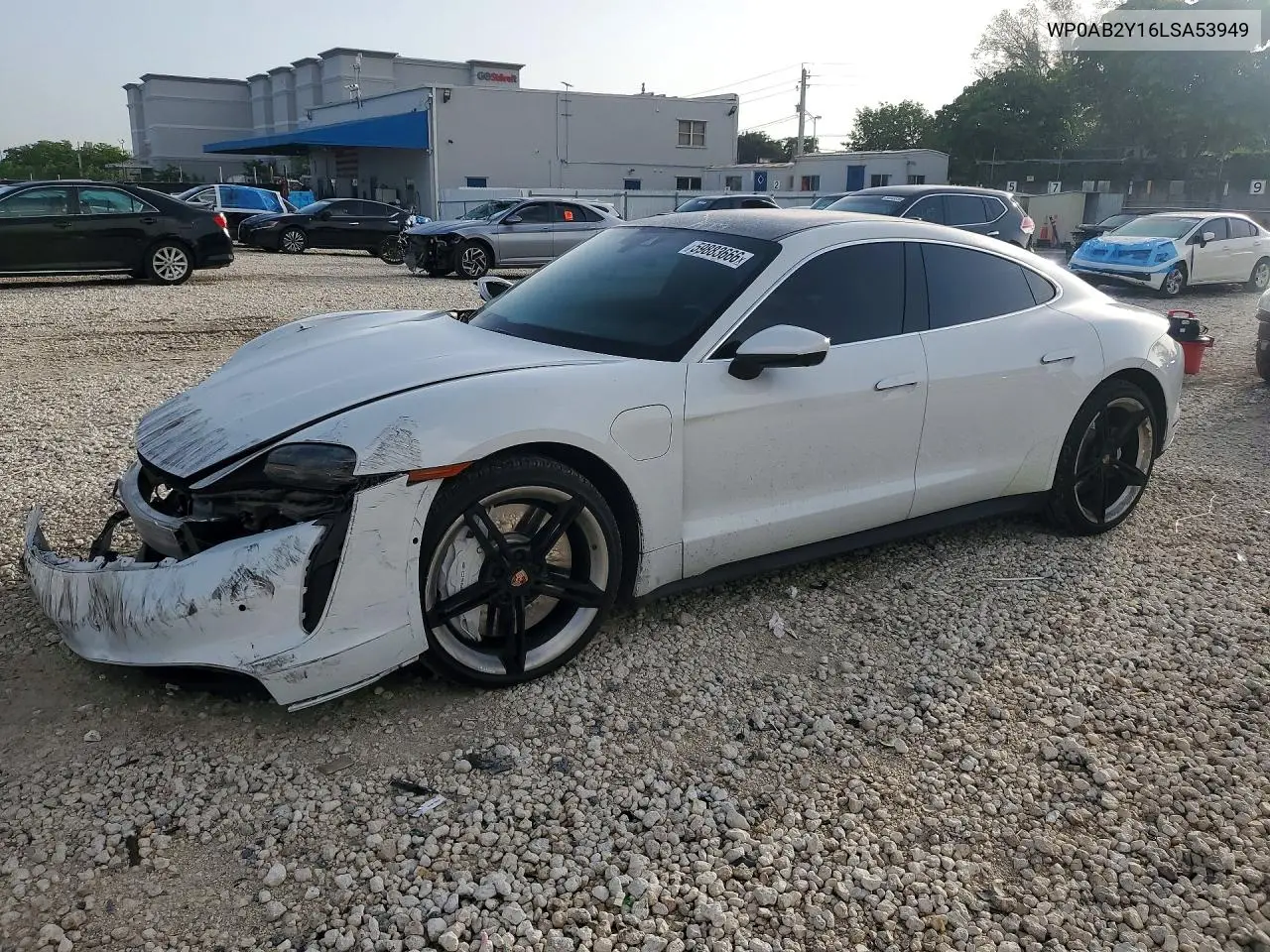 2020 Porsche Taycan 4S VIN: WP0AB2Y16LSA53949 Lot: 59883666