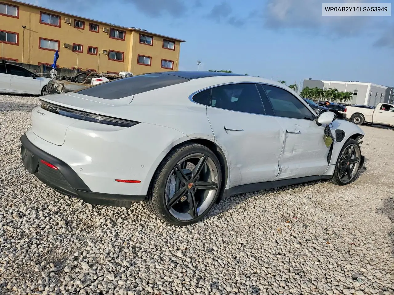2020 Porsche Taycan 4S VIN: WP0AB2Y16LSA53949 Lot: 59883666