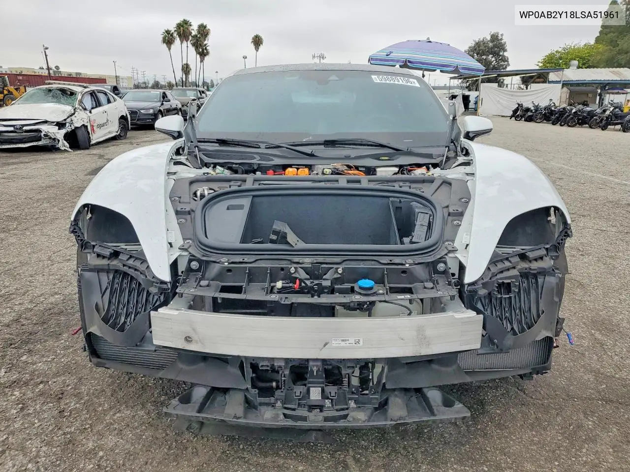 2020 Porsche Taycan 4S VIN: WP0AB2Y18LSA51961 Lot: 59889196