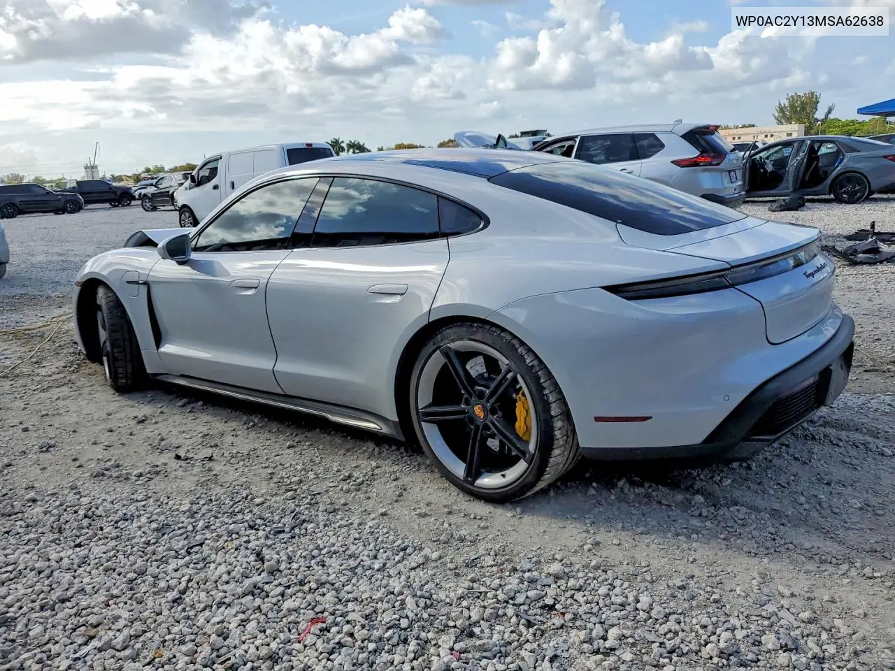 2021 Porsche Taycan Turbo VIN: WP0AC2Y13MSA62638 Lot: 48467566
