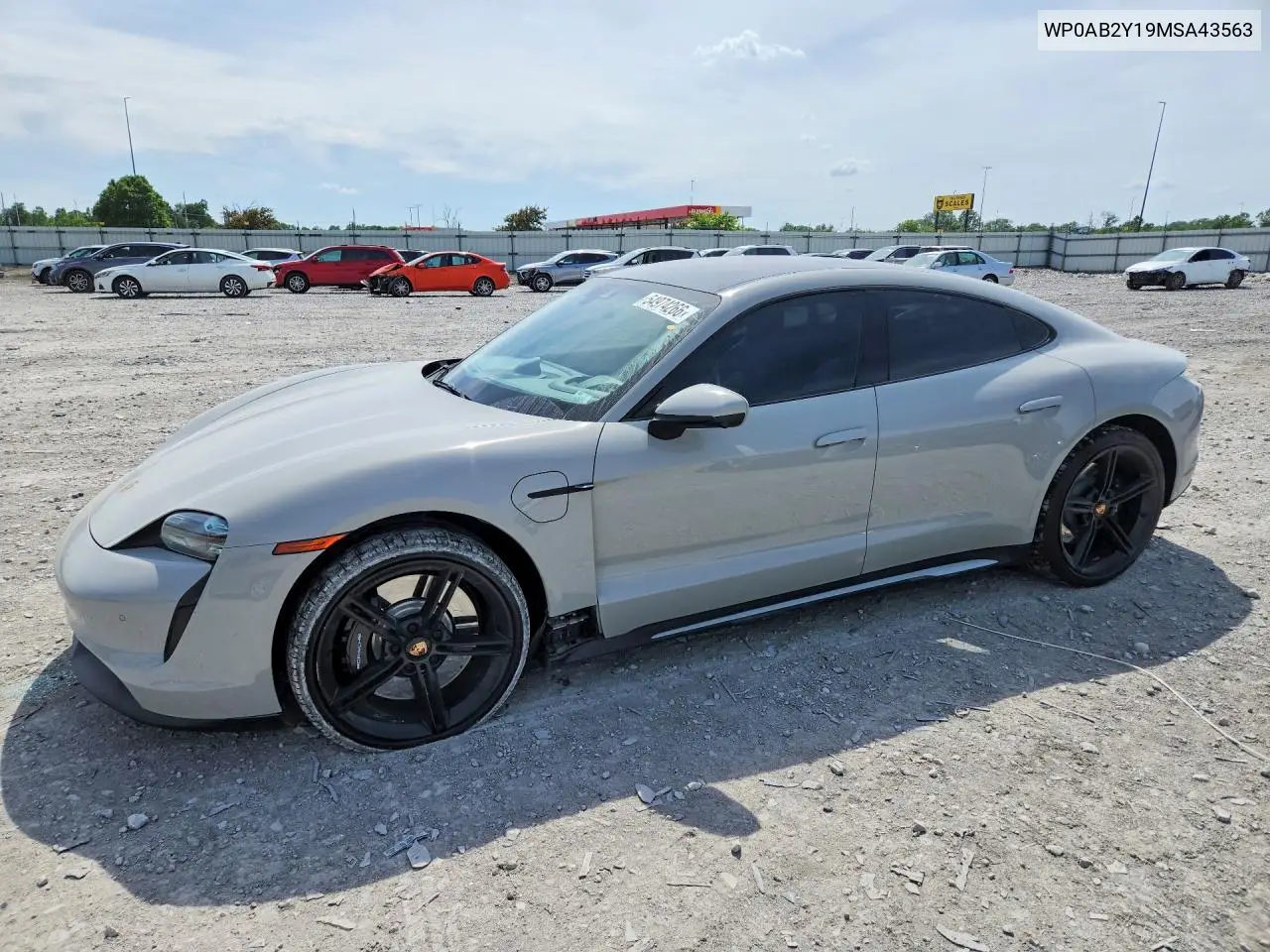 2021 Porsche Taycan 4S VIN: WP0AB2Y19MSA43563 Lot: 54974266