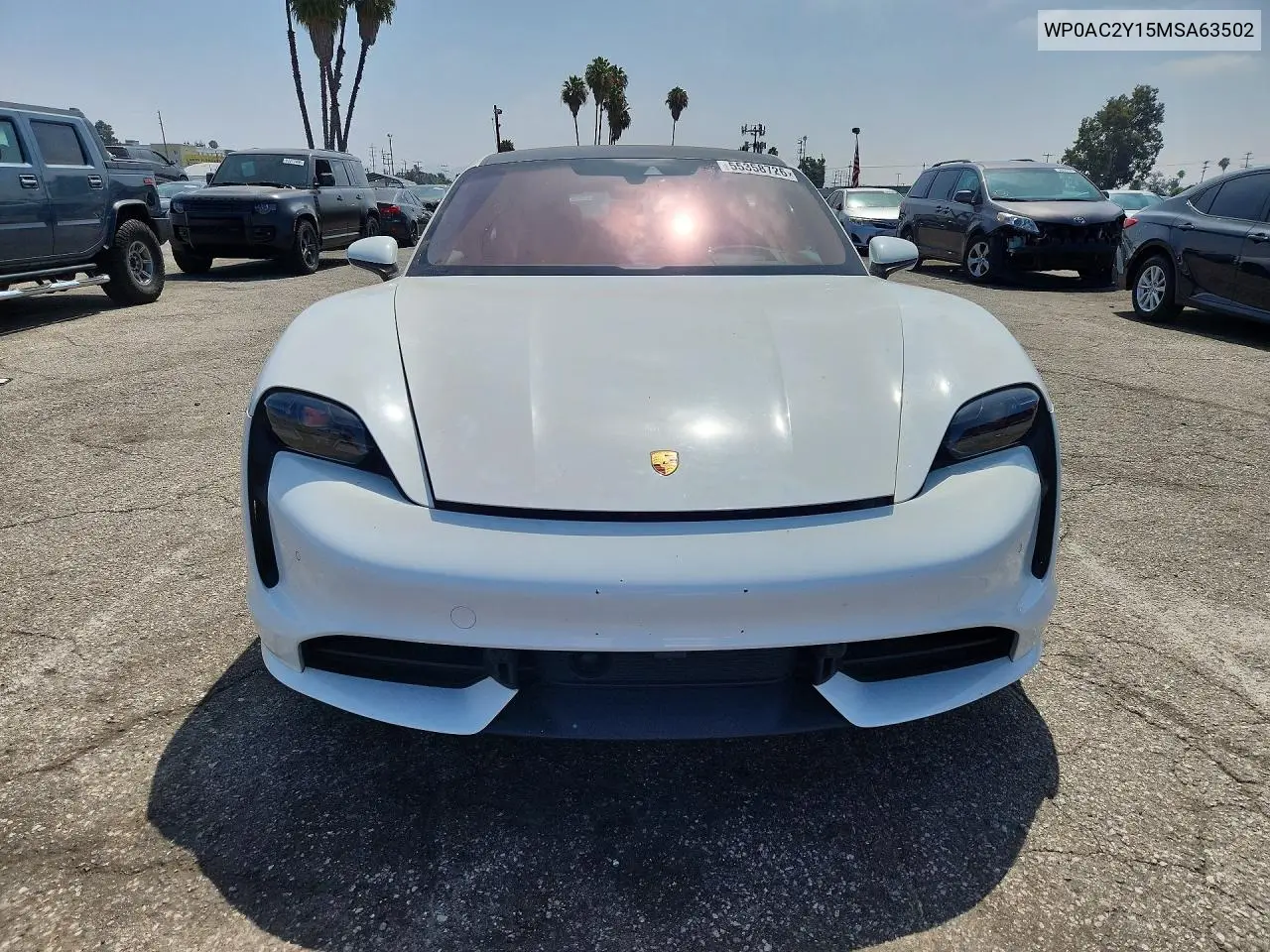 2021 Porsche Taycan Turbo VIN: WP0AC2Y15MSA63502 Lot: 55358726