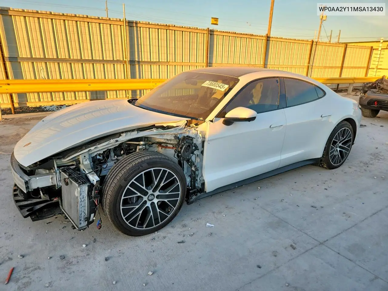 2021 Porsche Taycan VIN: WP0AA2Y11MSA13430 Lot: 73680545