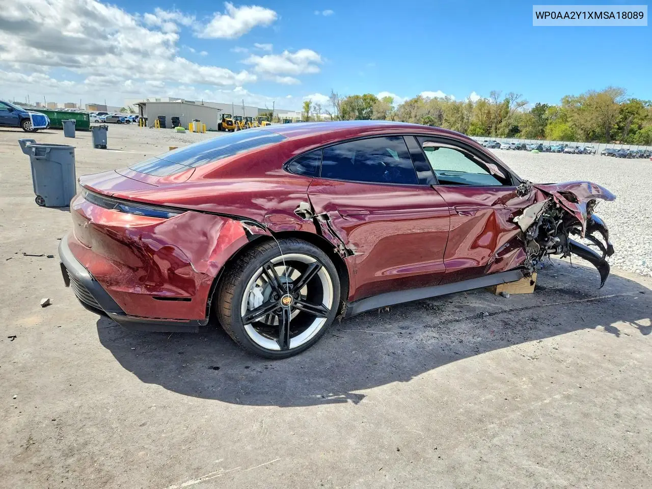 2021 Porsche Taycan VIN: WP0AA2Y1XMSA18089 Lot: 79936855