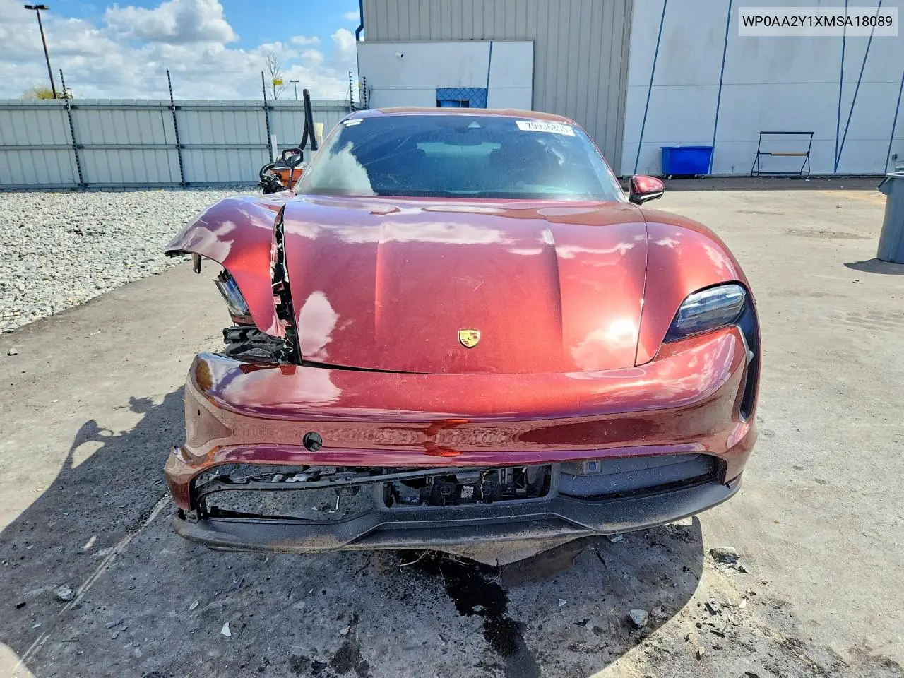 2021 Porsche Taycan VIN: WP0AA2Y1XMSA18089 Lot: 79936855