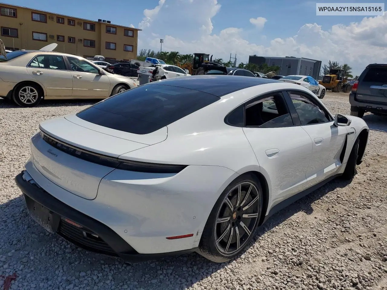 WP0AA2Y15NSA15165 2022 Porsche Taycan