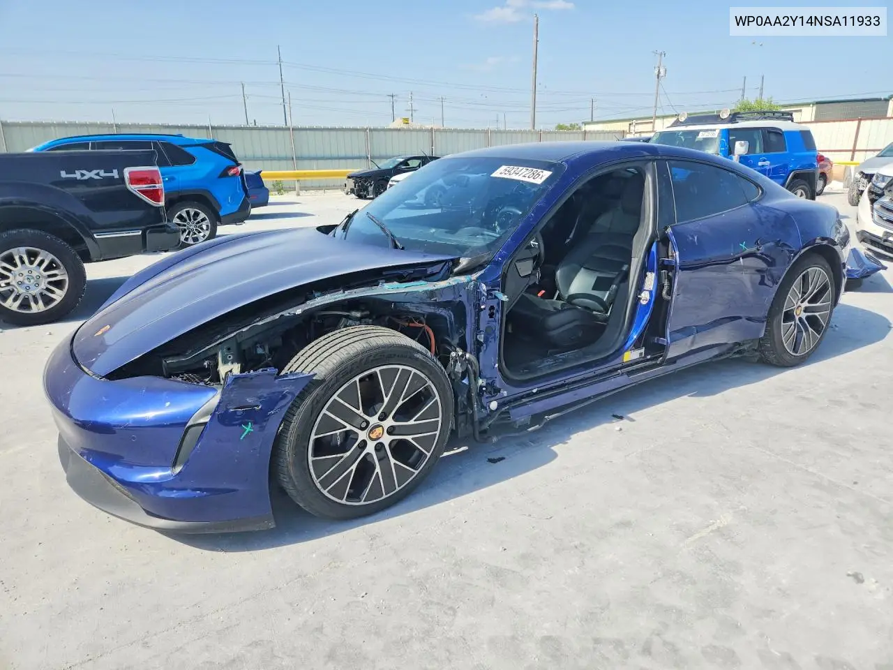 2022 Porsche Taycan VIN: WP0AA2Y14NSA11933 Lot: 59347286