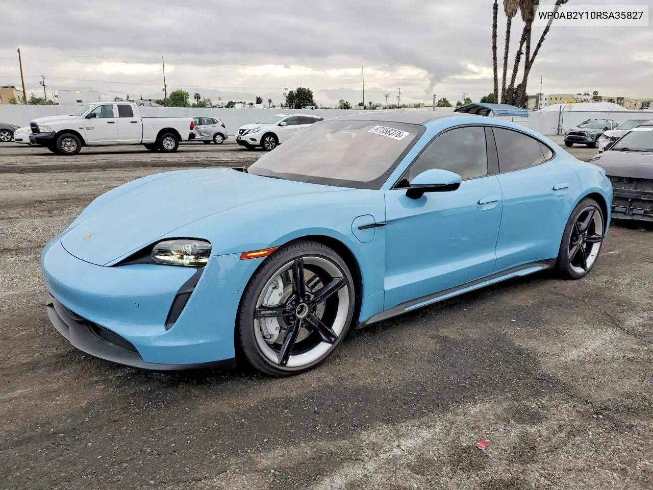 2024 Porsche Taycan 4S VIN: WP0AB2Y10RSA35827 Lot: 47358376