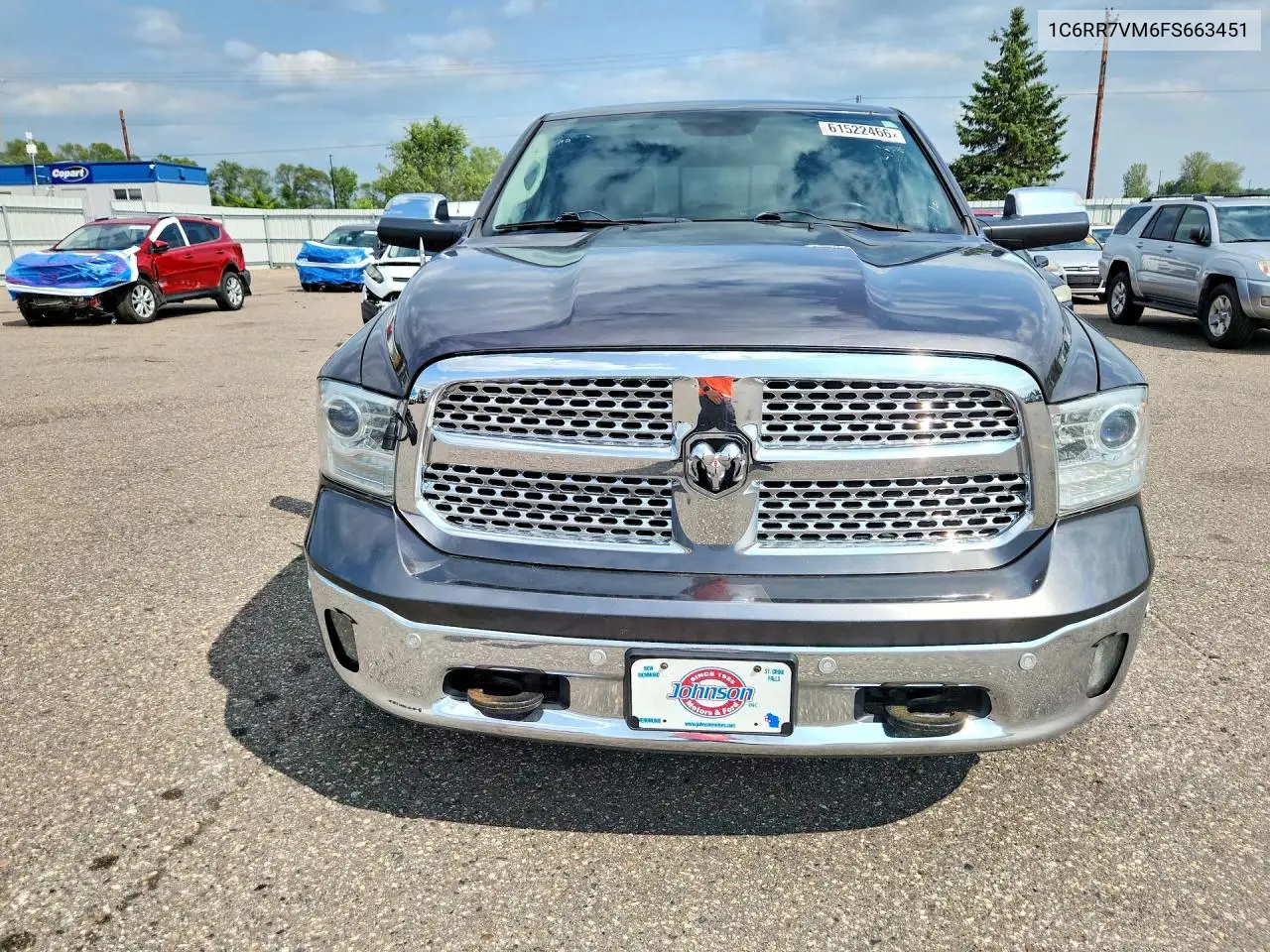2015 Ram 1500 Laramie VIN: 1C6RR7VM6FS663451 Lot: 61522466