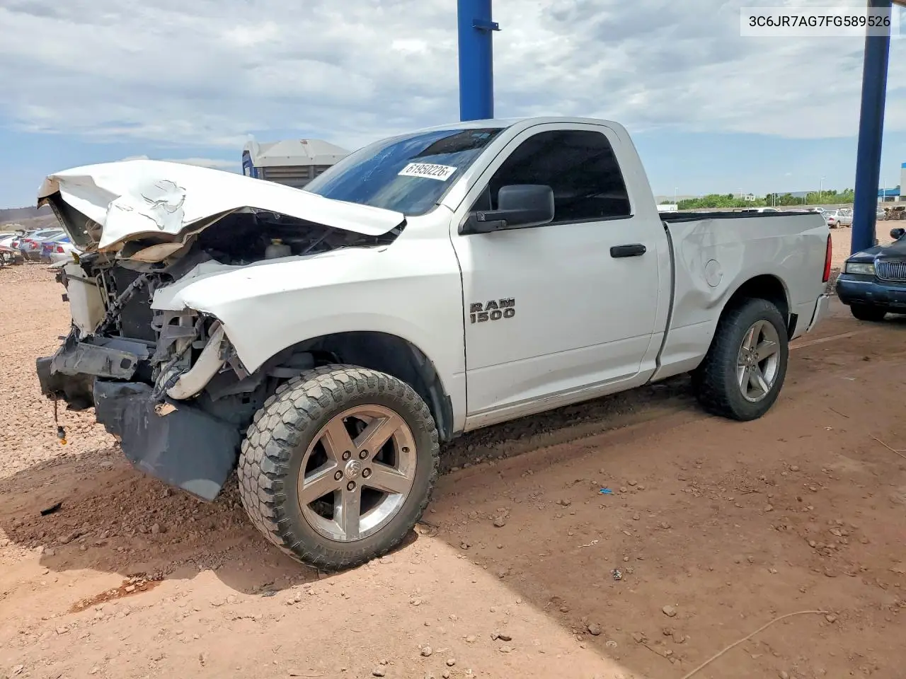 2015 Ram 1500 St VIN: 3C6JR7AG7FG589526 Lot: 61950226