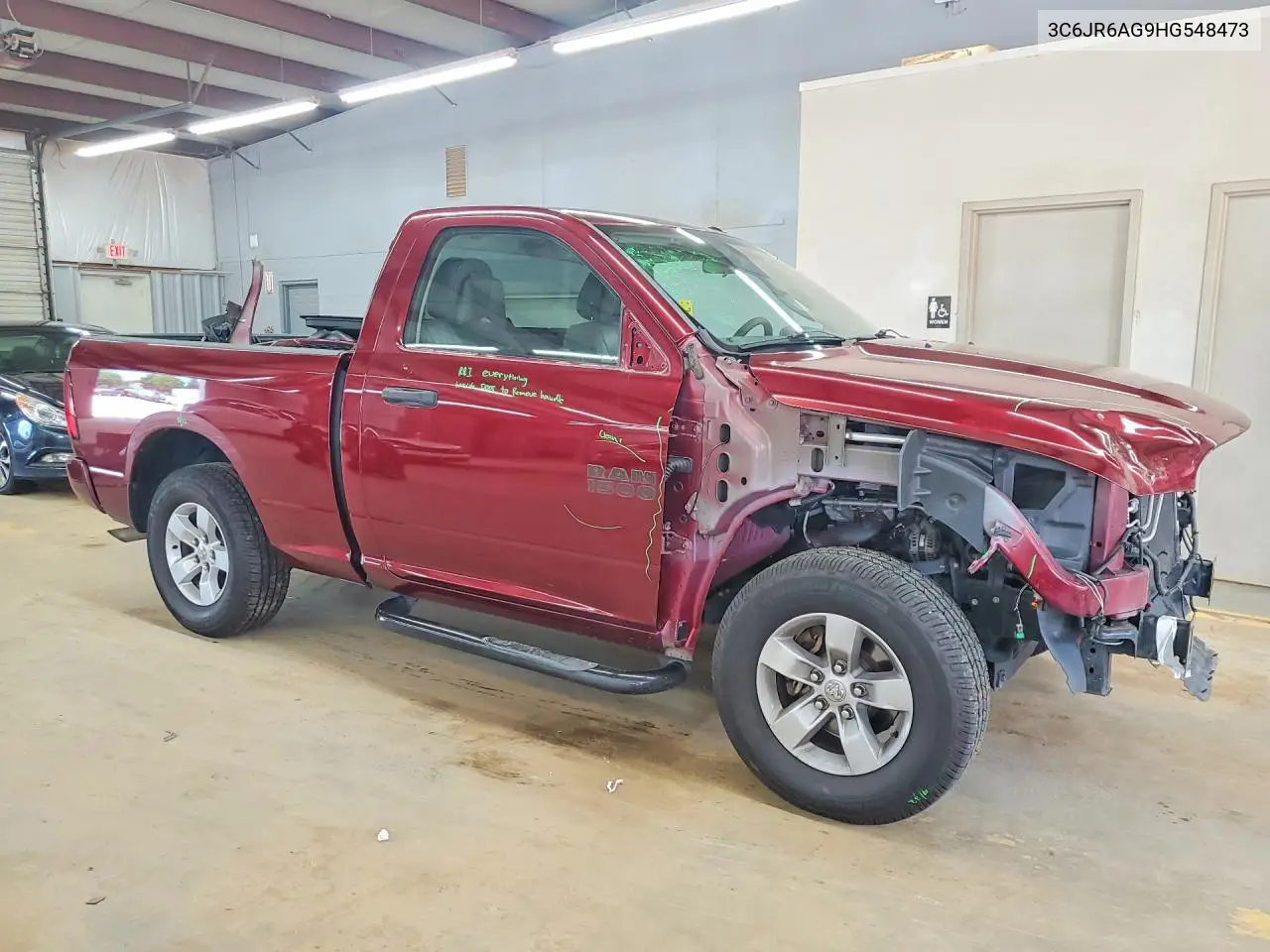 2017 Ram 1500 St VIN: 3C6JR6AG9HG548473 Lot: 58705456