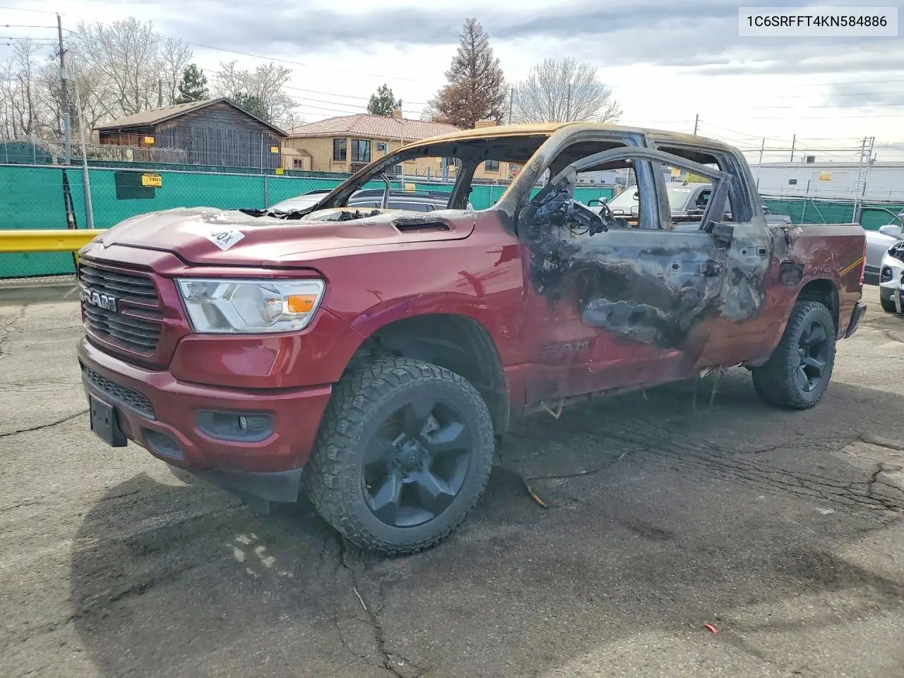 2019 Ram 1500 Big Horn VIN: 1C6SRFFT4KN584886 Lot: 45647486