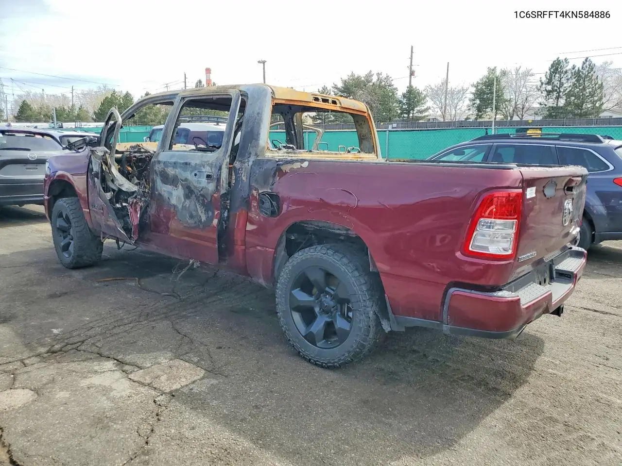 2019 Ram 1500 Big Horn VIN: 1C6SRFFT4KN584886 Lot: 45647486