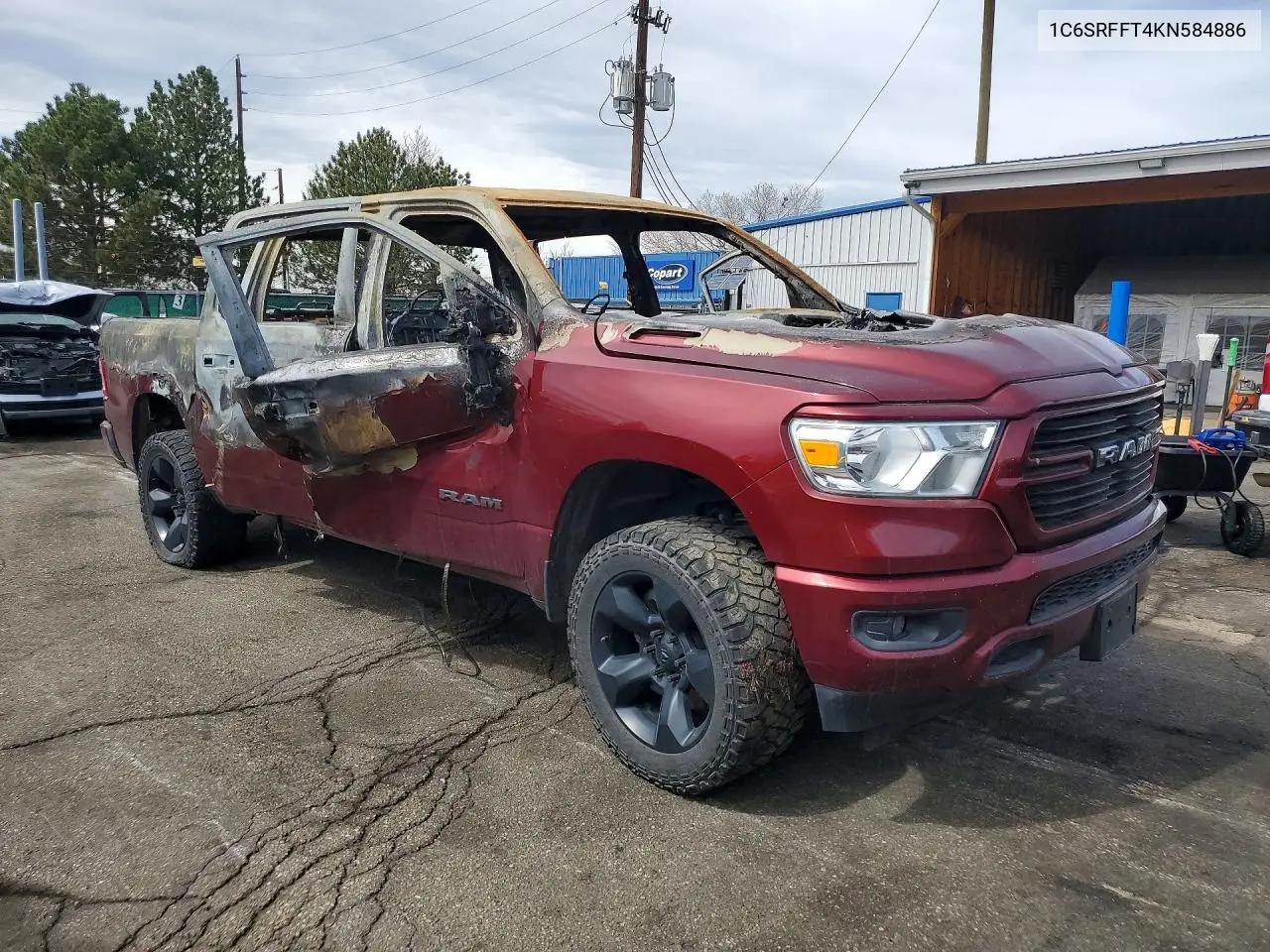 2019 Ram 1500 Big Horn VIN: 1C6SRFFT4KN584886 Lot: 45647486