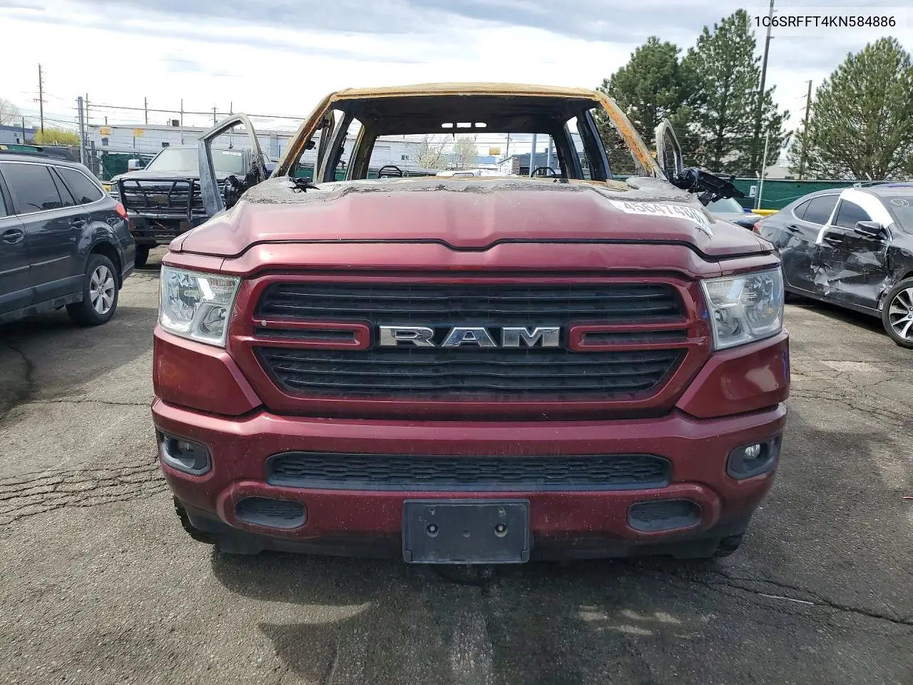 2019 Ram 1500 Big Horn VIN: 1C6SRFFT4KN584886 Lot: 45647486