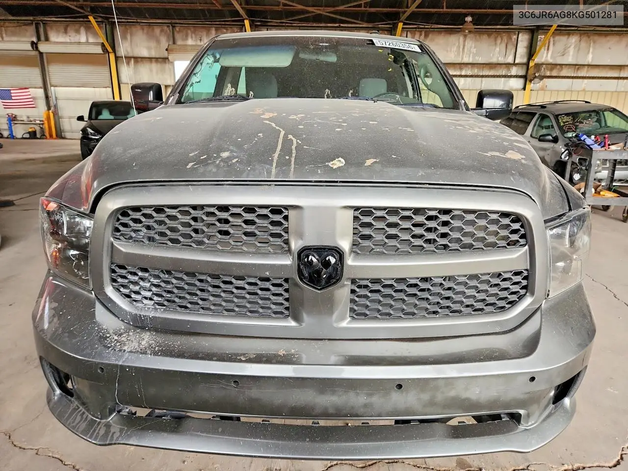 2019 Ram 1500 Classic Tradesman VIN: 3C6JR6AG8KG501281 Lot: 57260356