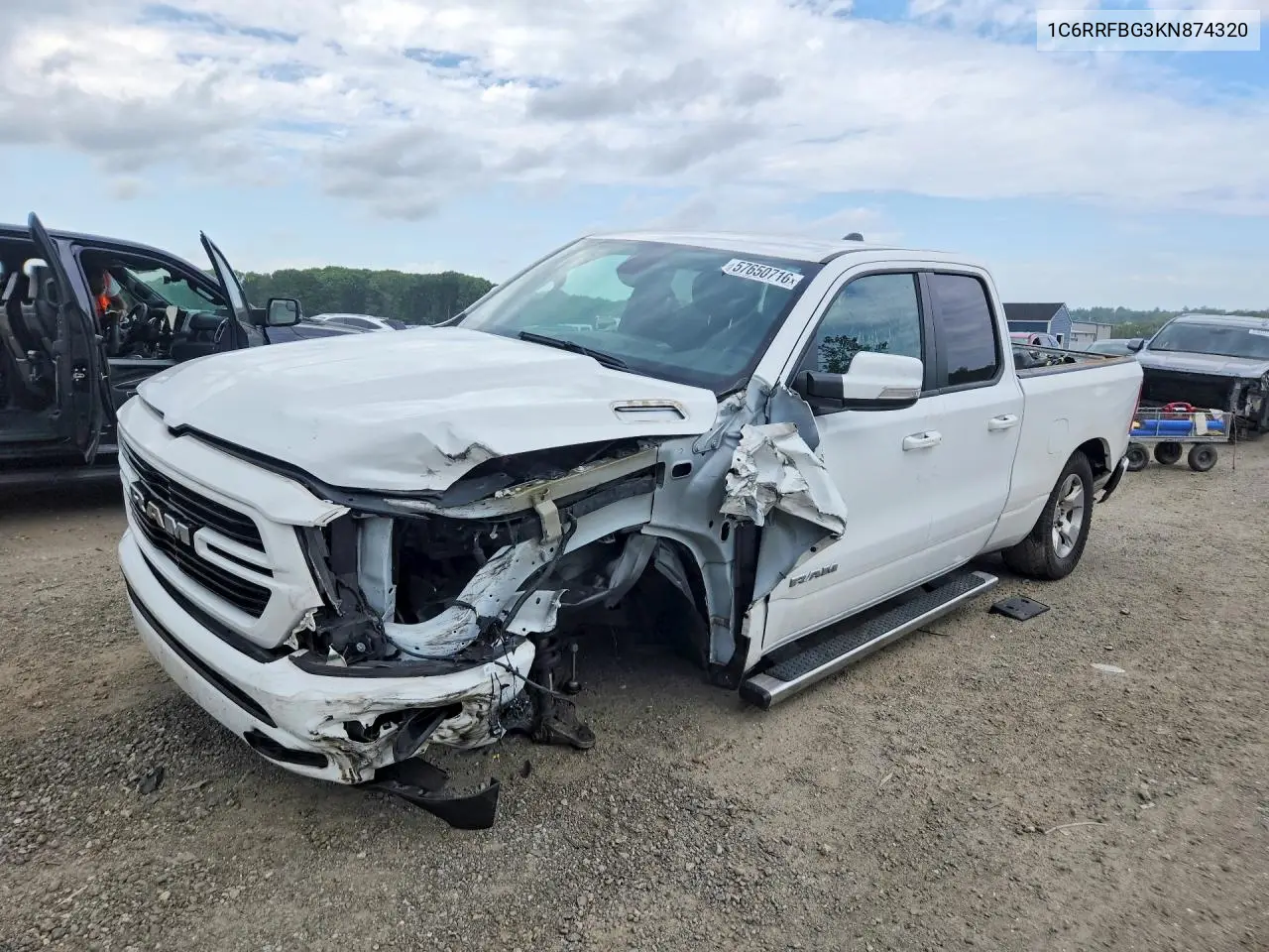 2019 Ram 1500 Big Horn VIN: 1C6RRFBG3KN874320 Lot: 57650716