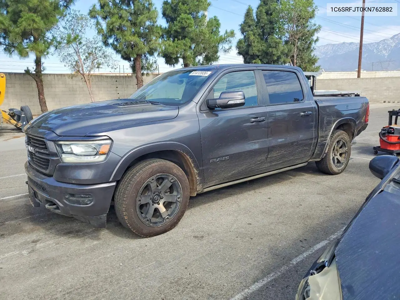 2019 Ram 1500 Laramie VIN: 1C6SRFJT0KN762882 Lot: 61413936