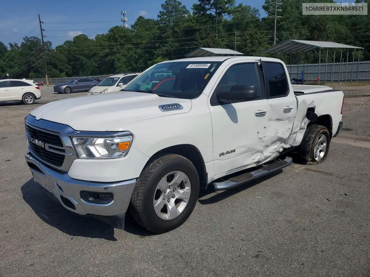 2019 Ram 1500 Big Horn/Lone Star VIN: 1C6RREBTXKN548571 Lot: 61588996