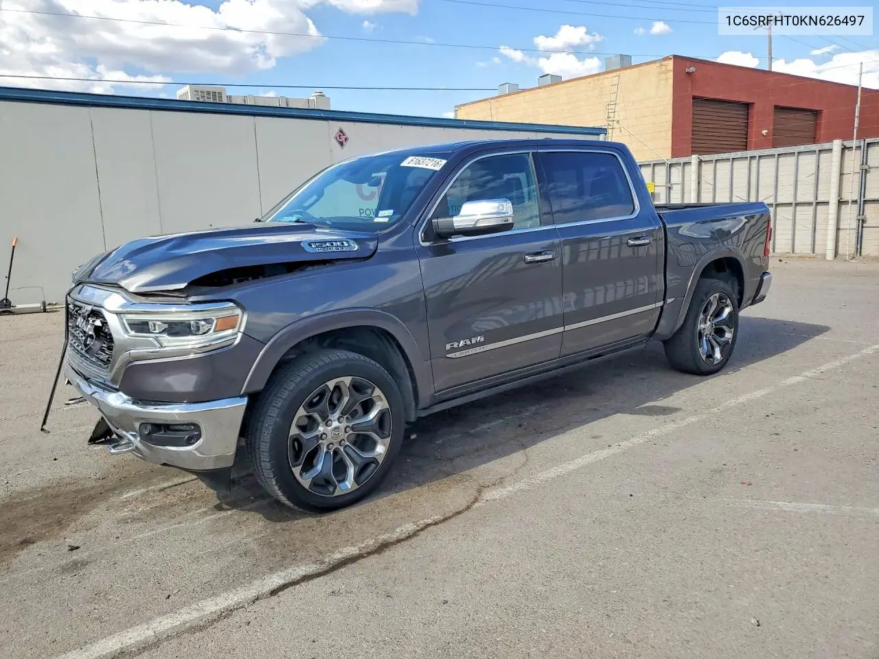2019 Ram 1500 Limited VIN: 1C6SRFHT0KN626497 Lot: 61637216