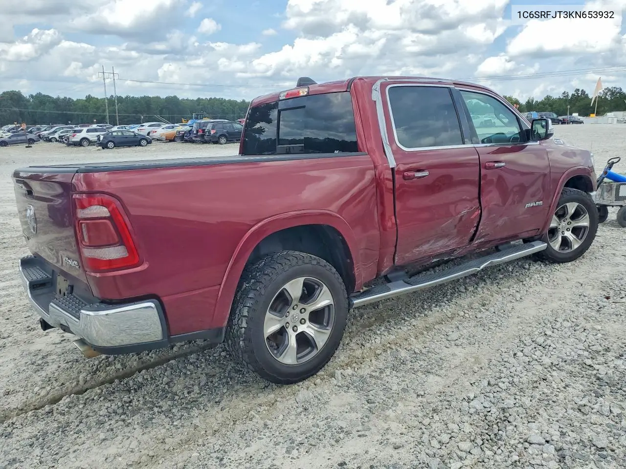 2019 Ram 1500 Laramie VIN: 1C6SRFJT3KN653932 Lot: 61668606