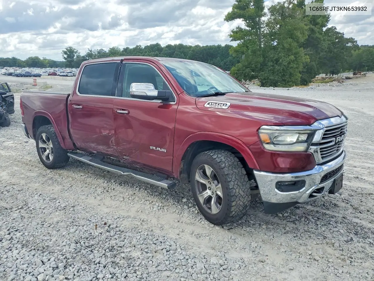 2019 Ram 1500 Laramie VIN: 1C6SRFJT3KN653932 Lot: 61668606