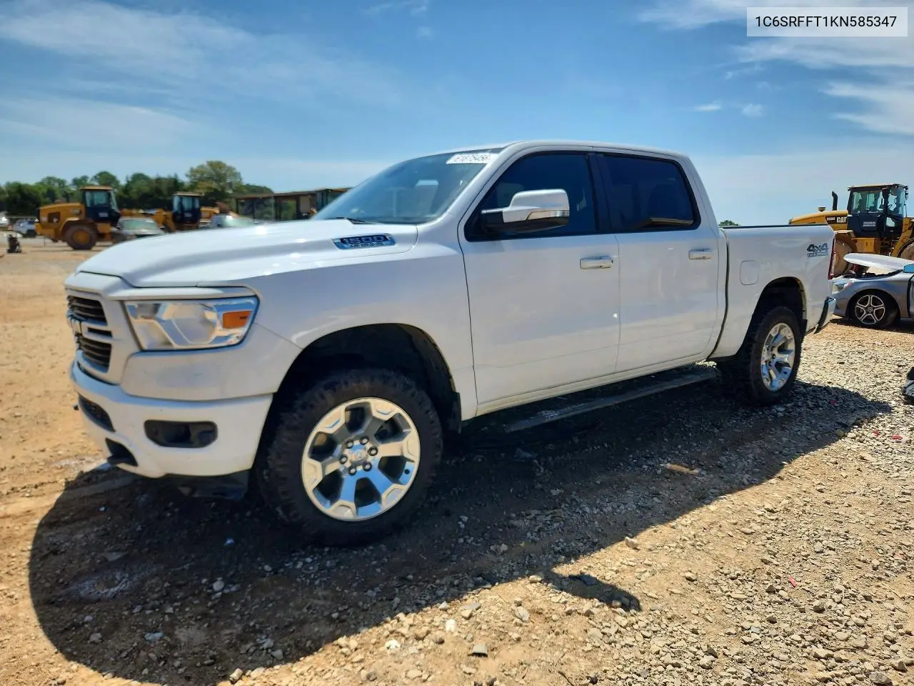 2019 Ram 1500 Big Horn/Lone Star VIN: 1C6SRFFT1KN585347 Lot: 61875456